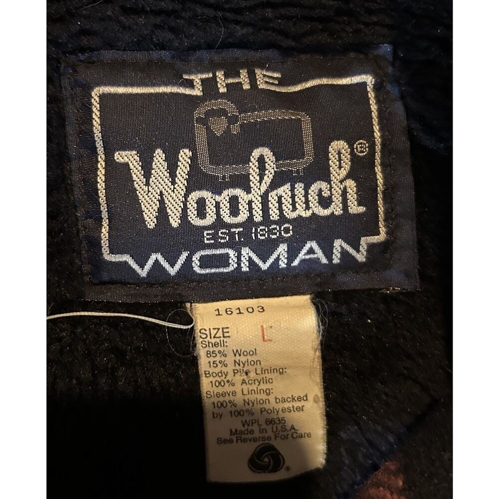 Woolrich Pink Blue Plaid Zip Bomber Jacket USA Made Women’s Large (Small Fit) - Picture 6 of 6